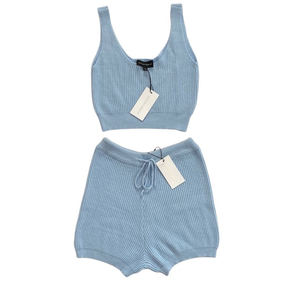 Cotton Candy LA Knit Set Sky Blue Large NWT - Picture 1 of 11